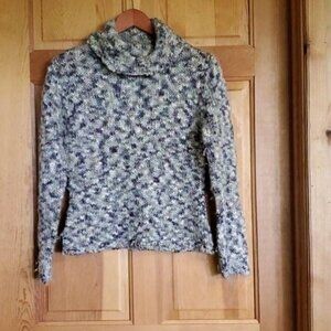Par-a-phrase‎ Knitted Camouflage Cowled Neck Sz. M LS Sweater